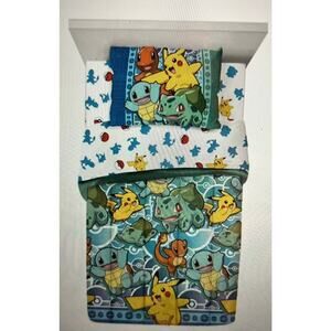 NWT Pokemon 4-Piece  Twin Comforter Bedding Set
